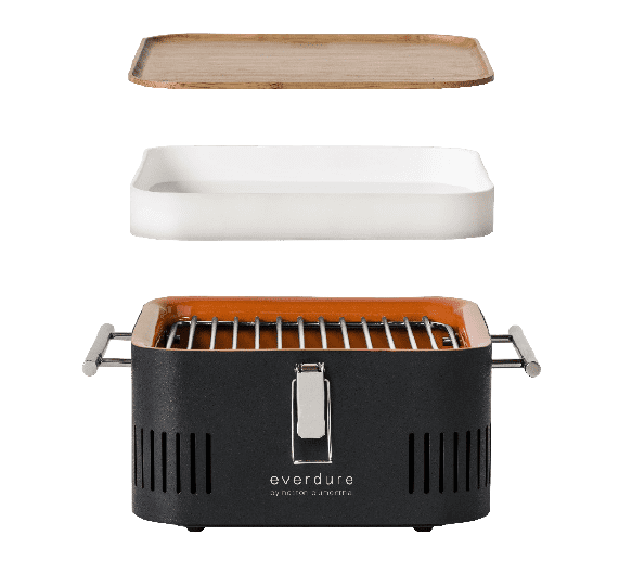 Everdure CUBE Portable BBQ - Orange - <div> <hr /> <h3 class="list-title">Totally portable</h3> <p class="body-text medium">Made from lightweight durable steel, with a high temperature finish and sleek cool-to-the-touch handles, the compact CUBE<sup>TM</sup> is portable charcoal cooking at its easiest.</p> <h3 class="list-title">Integrated storage</h3> <p class="body-text medium">A food-grade storage tray and bamboo preparation board are cleverly integrated in the design, still leaving room to store fresh coals.</p> </div> <div> <h3 class="list-title">Safe to handle</h3> <p class="body-text medium">With a built-in heat protection shield, the CUBE<sup>TM</sup> can be used almost anywhere, while the chrome handles remain cool to the touch, even while cooking.</p> <h3 class="list-title">Stylish design</h3> <p class="body-text medium">Available in 4 contemporary colours, the CUBE<sup>TM</sup> makes it easy to show your style and stand out from the crowd.</p> <hr /> <p class="body-text medium"><strong>N.B: This product is ordered directly from the supplier therefore lead times may vary. </strong><strong>For more information please call us on 01446771567 or email info@topbbq.co.uk</strong></p> </div>