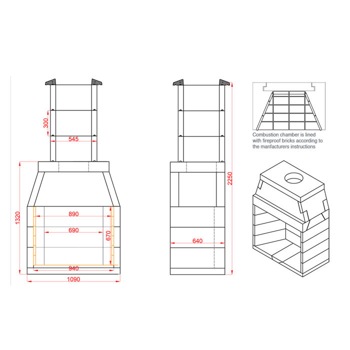 Garden Fireplace 950 Model 4 Garden Fireplace 950 Model - Image 4
