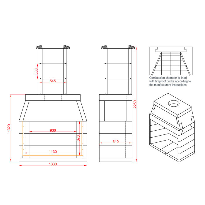Garden Fireplace 1200 Model 4 Garden Fireplace 1200 Model - Image 4