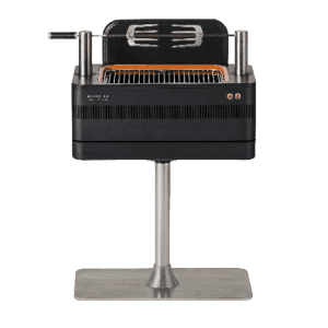 Everdure FUSION Electric Ignition BBQ - <div> <hr /> <h3 class="list-title">Ready to cook in 10 minutes</h3> <p class="body-text medium">With the Fast Flame Ignition System<sup>TM</sup>, featuring an electric element, you can get your charcoal burning at just the right temperature in just 10 minutes.</p> <h3 class="list-title">Built-in rotisserie system</h3> <p class="body-text medium">With the patented Rotiscope Technology<sup>TM</sup>, you can set up an authentic, top-of-the-line rotisserie, powered by a discrete motor, in moments.</p> </div> <div> <h3 class="list-title">Food held tight</h3> <p class="body-text medium">The jaw-like Cliplock Forks<sup>TM</sup> ensure everything from chickens to suckling pigs are kept firmly in place on the rotisserie rod as it turns.</p> <h3 class="list-title">Function and form</h3> <p class="body-text medium">From the subtly integrated rotisserie, to the retractable power cord, the HUB<sup>TM</sup> is the perfect balance of function and form, taking design cues from minimalist Danish design.</p> </div> <div> <h3 class="list-title">Fuss-free,mess-free</h3> <p class="body-text medium">Easy to use and take care of. The porcelain enamel firebox and charcoal tray are easy to clean after use.</p> <h3 class="list-title">Free-standing pedestal</h3> <p class="body-text medium">Make your FUSION<sup>TM</sup> even more versatile with the free-standing pedestal and move your barbeque with ease.</p> <hr /> <p class="body-text medium"><strong>N.B: This product is ordered directly from the supplier therefore lead times may vary. </strong><strong>For more information please call us on 01446771567 or email info@topbbq.co.uk</strong></p> </div>