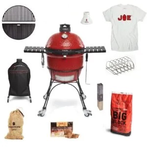 Kamado Joe - Classic 2 Get Grilling Bundle - <strong>Please select Free Kamado Joe T-shirt size from the drop down box before adding the bundle to your cart!</strong> The Kamado Joe – Classic II is the latest grill in the Kamado Joe Range. Maintaining the high standards of craftsmanship and innovation synonymous with Kamado Joe this model is packed with new features, making it the most advanced kamado grill available anywhere today. <hr /> <em>Please select your t-shirt size in the 'notes' section at checkout. *T-shirt colours & styles may vary depending on availability.</em>   <h3 style="text-align: center;"></h3>