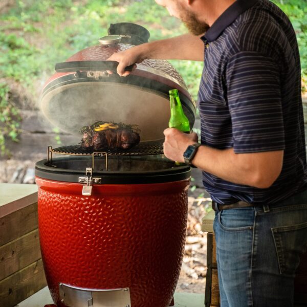 Kamado Joe Classic 3 Barbeque Grill Stand Alone - Want a more expansive grilling setup? Choose the Kamado Joe Stand-Alone, which can be installed in your custom outdoor kitchen or paired with one of our signature stainless steel grilling tables. Available as a Classic or Big Joe, the Kamado joe Classic Stand-Alone offers the same thoughtful craftsmanship that put Kamado Joe on the map, plus upgraded stainless steel top vent, handles, bands and hinge. Durable and versatile, the Stand-Alone will fit in beautifully with any permanent setup you have in mind.   <strong>Receive a FREE bag of Kamado Joe Charcoal & pack of Natural Firelighters when you purchase this grill – don’t worry you won’t need to do anything, we will add it automatically this end!</strong>