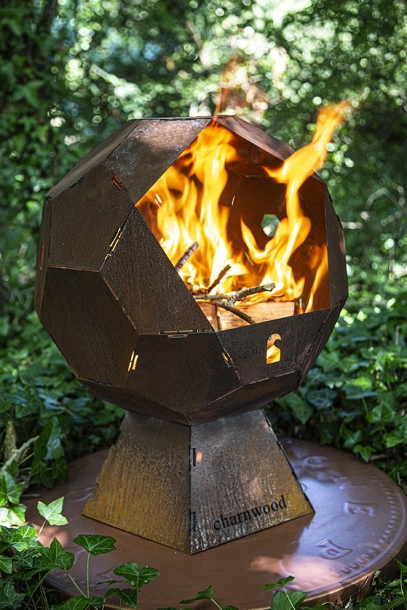 Charnwood Fireball - The Charnwood Fireball is a simple yet effective outdoor fire bowl ideal for garden use. This iconic piece is cut from mild steel and supplied as a boxed flat pack kit<em>. </em>Enjoy lazy afternoons and long summer evenings sat around a stylish fire with friends and family. Manufactured by leading stove manufacturer Charnwood, so you can be assured of great quality at an affordable price.<em> </em> When in use it is recommended placing the fireball on a non-combustible base such as a concrete paving slab. The Fire Ball will naturally oxidise over time and is designed for outdoor use only. NB: Self assembly required