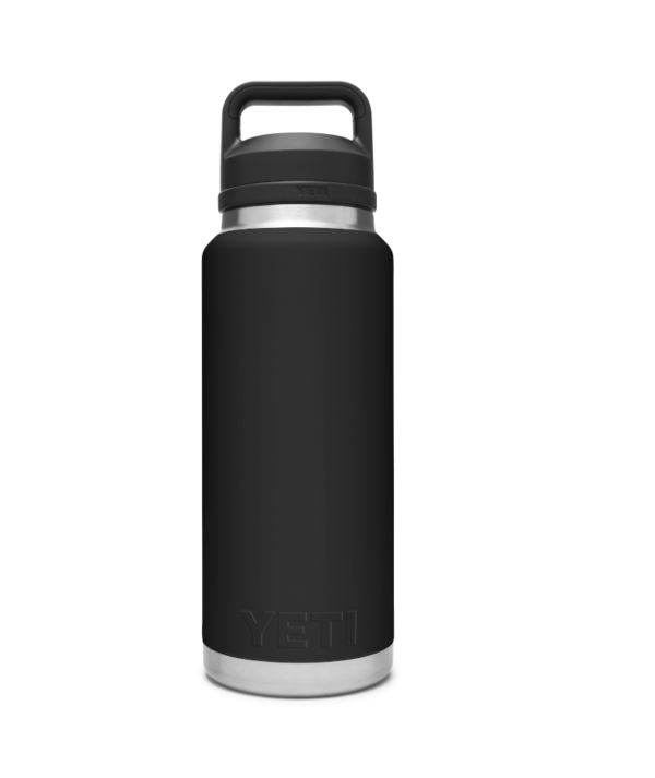 Yeti Rambler 36oz Bottle - Yeti Rambler 36oz Bottle The Rambler®36 oz. bottle is designed for a life in the wild. Ideal for keeping your drinks icy cold or perfectly hot. With a quick twist, the TripleHaul™ handle comes off, exposing our shatter-resistant, dishwasher safe spout that allows for controlled gulps on the go. When it's time for a wash or refill, remove the entire cap to expose the bottle's wide mouth. Do not use the Rambler® Bottle Chug Cap with carbonated beverages or for storage of food or perishables. - Capacity 1.1 litre - Empty Weight 621g