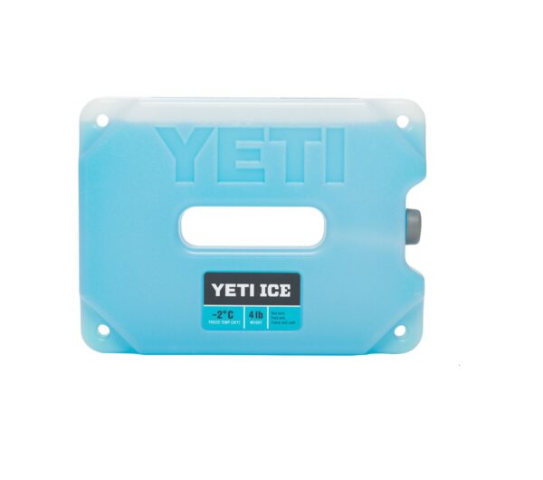 Yeti Ice 4lb - Yeti Ice 4lb YETI ICE™ is filled to the brim with science, dialled in to the most effective temperature to maximise the ice retention of any cooler with a durable design that is break-resistant. Its custom shape reduces freezing time and multiple size options mean that you can outfit everything from your Hopper® Flip to your Tundra® 350 with YETI ICE. It works as an ice supplement, a welcome addition to your ice stash to make sure your contents stay colder for longer. Dimensions: YETI ICE 4lb - 27.3cm x 20.3cm x 4.1cm