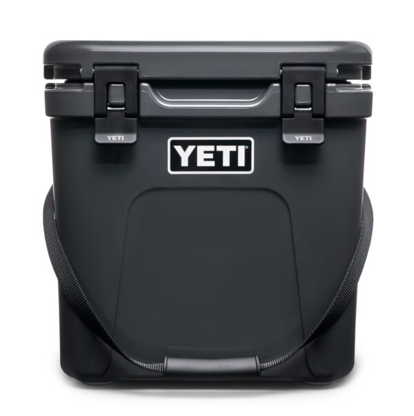 Yeti Roadie 24 - Charcoal - Yeti Roadie 24 - Charcoal The Roadie® 24 Hard Cooler is a fresh take on a tried-and-true YETI favourite. It’s 10% lighter weight, holds 20% more, and even performs 30% better thermally than its legendary predecessor. Plus, we built it tall enough to accommodate critical bottles of wine but slim enough to squeeze behind the driver’s or passenger’s seat of a car. Now that’s what we call a road trip buddy.