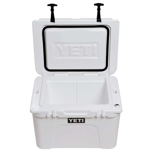 Yeti Tundra 35 - White - Yeti Tundra 35 - White The YETI Tundra® 35 is the right size for personal hauls or food for a small crew. It boasts up to three inches of PermaFrost™ Insulation and a rugged rotomolded construction for optimum adventure performance. Note: This Tundra cooler comes with one dry goods basket. - Empty Weight: 9.1kg