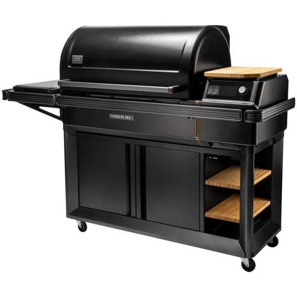 Traeger Timberline XL Grill - <strong>Traeger Timberline XL Grill – New for 2023</strong> Discover what outdoor cooking perfected looks like with the all-new Traeger Timberline® Wood Pellet Grill. The most capable, customizable, and versatile cooking tool ever, the Timberline produces perfect results every time and is fully loaded with features that will open your eyes to a whole new world of wood-fired flavour and outdoor cooking possibilities. Fire up a feast, along with drinks and dessert, all on one grill that allows grilling, smoking, baking, roasting, braising, & BBQing—and now sautéing, simmering, and scorching-hot searing, thanks to the new Traeger Induction™ cooktop. Whether it’s slow-smoked meats, gourmet feasts, or wood-fired pizza, the Timberline helps you make every meal memorable. WiFIRE® technology makes it easy to control your grill from anywhere, whether you’re inside watching the game or out on the hiking trail, and ultra-easy clean-up means post-cook cleaning is as convenient as the main event. Fuelled by premium all-natural hardwood pellets that infuse your food with amazing flavour, the Timberline boasts incredible precision and consistency unrivalled by any other grill and features premium craftsmanship that leaves no detail overlooked.  