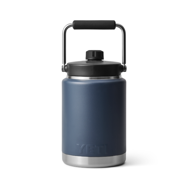 Yeti Rambler Half Gallon (1.9L) Jug - Navy - Yeti Rambler Half Gallon (1.9L) Jug - Navy <div class="banner__text banner__text-1658907005ab3b0021-0 custom-desktop custom-mobile"> With rugged construction, FatLid™ insulation and a stainless-steel handle, the Rambler® Half Gallon Jug is built to take on the wild. Whenever and wherever you need it, count on an ice-cold (or piping hot) sip from your Rambler® Jug to come to the rescue. Like the entire Rambler Family, this reusable jug and its lid are easy to clean and dishwasher safe. Available in stainless and DuraCoat™ colours. <strong>Please note:</strong> Do not use the Rambler® Jug Lid with carbonated beverages or for storage of food or perishables. </div>