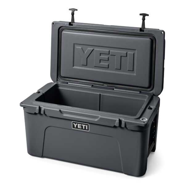 Yeti Tundra 65 – Charcoal - Yeti Tundra 65 – Charcoal Keeps a camping weekend for four, moonlights as a casting platform, and holds the cold on triple-digit days. We call the Tundra® 65 Cooler our most versatile cooler, just as adept at keeping your catches cold in the field as it is storing the drinks and food for your backyard barbecue. It feels right at home on the dock, at the ranch, and in the blind. Plus, this ice chest offers up plenty of room for your limit of redfish or your prized brisket without breaking a sweat.