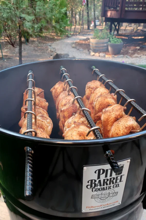 Pit Barrel XL Package - Pit Barrel XL Package In addition to being perfect for large backyard cooks, the 22.5″ PBX takes the ease of use the 18.5″ Pit Barrel Cooker has made famous to the next level.  The 22.5″ PBX will be right at home in a competition setting, catering for your large events, and even cooking for your restaurant. <em>It simply cooks some of the best food you’ve ever tasted, with no hassle, due to the 360º All-Round Heat Dynamic. </em> Whether you’re new to outdoor cooking or an expert trying to perfect your craft, Pit Barrel<sup>®</sup> will guarantee perfectly cooked food every time. This large charcoal grill and smoker package includes everything you need to be ready to cook out of the box. All you need is to follow the instructions and lighting process based on the type of cook (grilling or smoking). The 22.5″ PBX has a much larger capacity than the 18.5″ Pit Barrel Cooker<sup>®</sup> and is the largest porcelain coated drum cooker on the market.