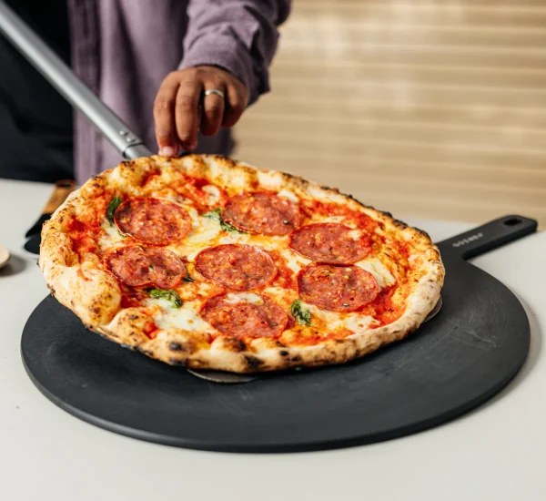 Gozney 18″ Pizza Server - Gozney 18″ Pizza Server The perfect pizza demands the perfect board – handcrafted, durable and hardwearing, the Gozney Pizza Server is not only gorgeous, it’s easy to clean. 18″ of pizza serving perfection.