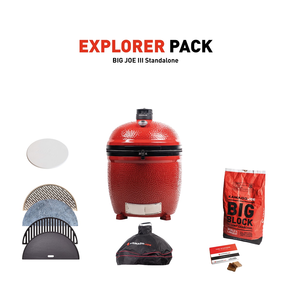 Kamado Joe Big Joe 3 Stand Alone Explorer Pack
