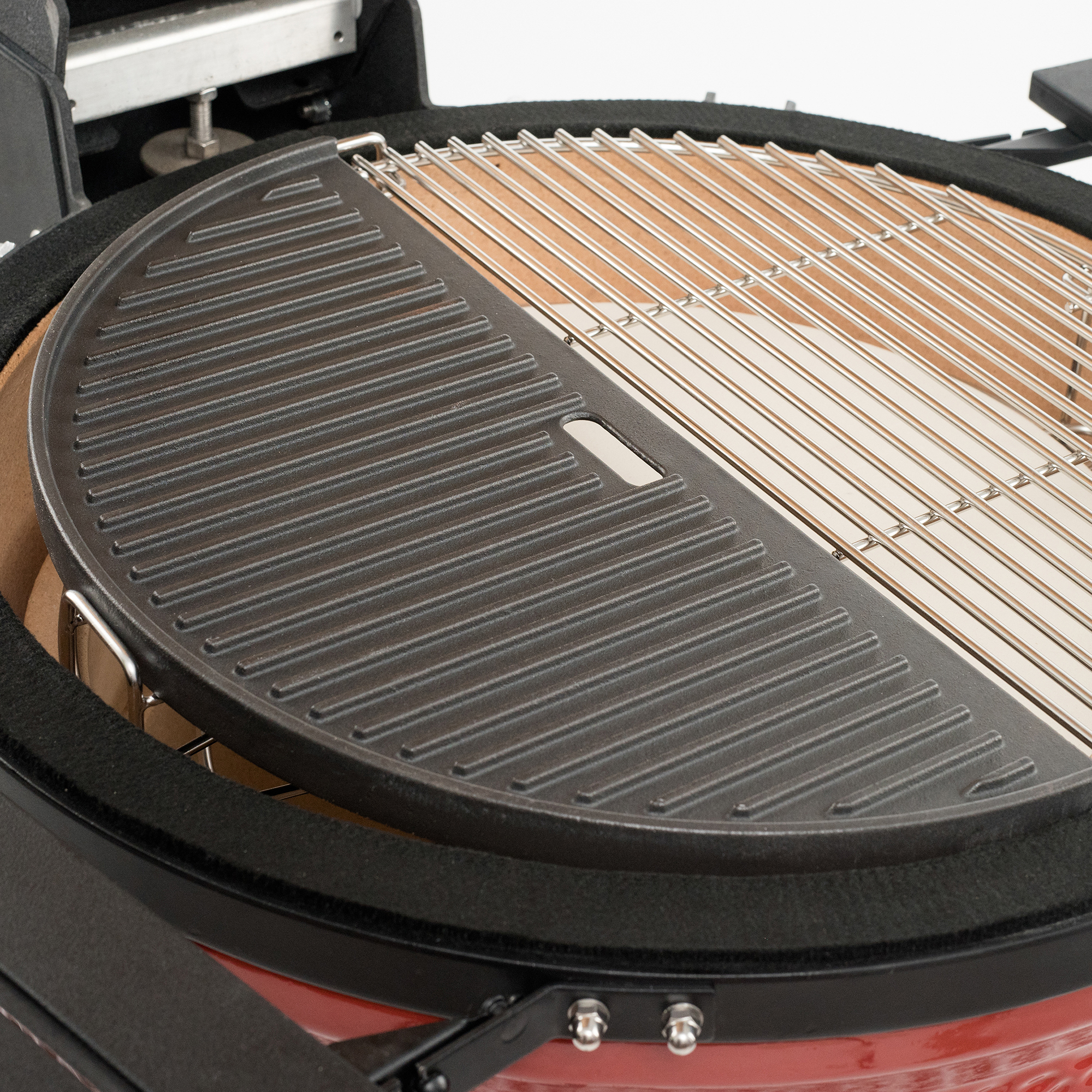 Kamado Joe Half Moon Cast Iron Reversible Griddle - Big Joe 2 Kamado Joe Half Moon Cast Iron Reversible Griddle - Big Joe