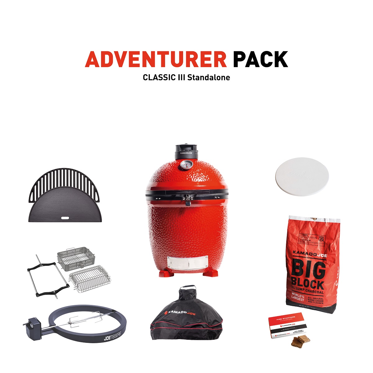 Kamado Joe Classic 3 Stand Alone Adventurer Pack