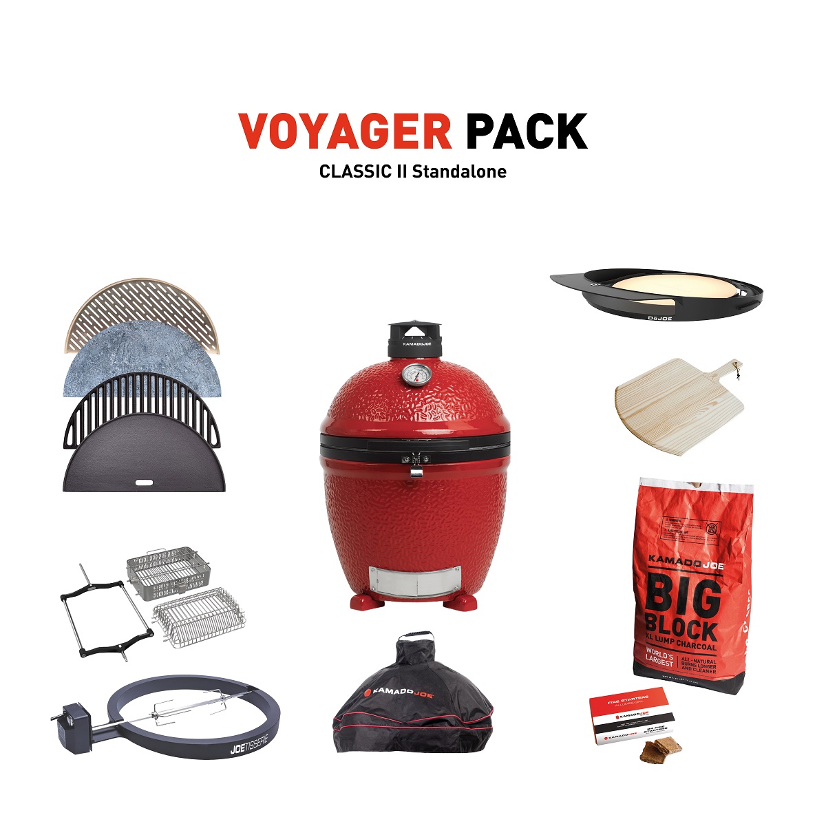 Kamado Joe Classic 2 Stand-Alone Voyager Pack